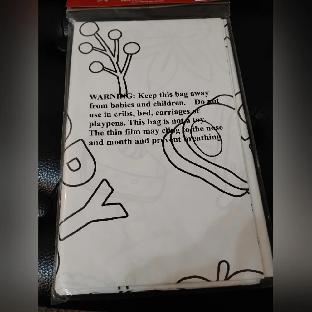 Thanksgiving White Harvest Party Goods Coloring Paper TableCloth 84'L x 54inW 1